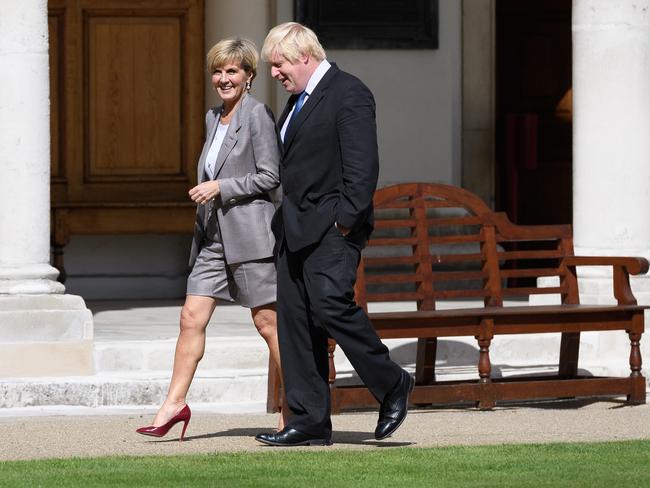 ‘It didn’t occur to me at the time that I was making some kind of statement,’ says Bishop of her choice to wear shorts when meeting Boris Johnson in London this year. Picture: Getty