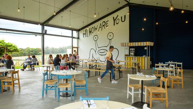 The indoor-outdoor dining room. Picture: Mark Stewart