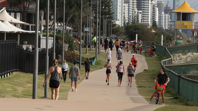 Locals using the Surfers Paradise South Oceanway. Picture: Glenn Hampson