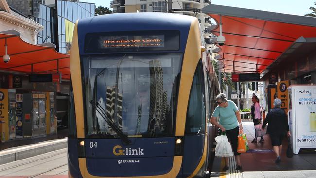 Light rail on the Gold Coast. Picture: Glenn Hampson.