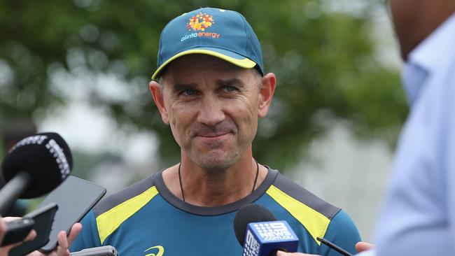 Justin Langer has no problems with the World Cup pitches. Picture: Getty Images