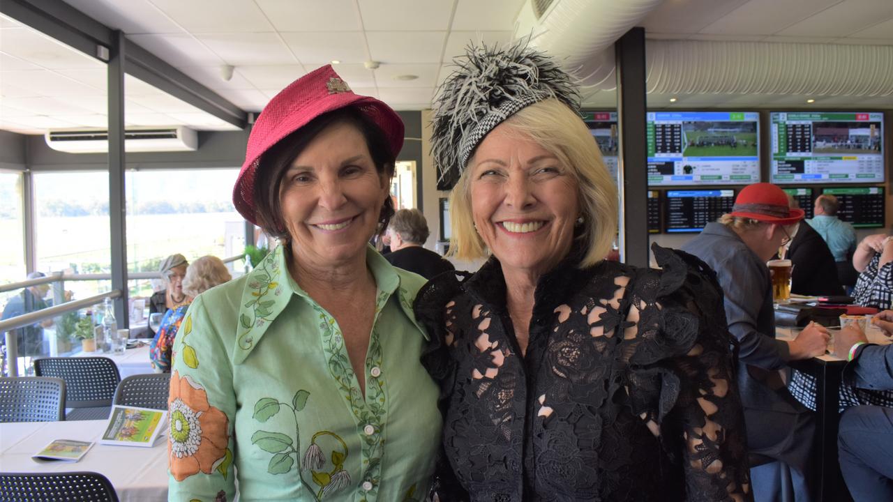 Rhonda Watts and Debbie Lodwick at the 2023 Rockhampton Girls Grammar 21st Race Day.