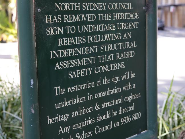 The sign was removed in 2004 but the promised ‘urgent repairs’ have still be to undertaken.