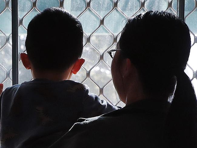 SUNDAY TELEGRAPH - 26/5/21Females in custody in the "Mothers and Childrens Program" at Jacaranda Cottages in the Emu Plains Correctional Centre pictured today. Mother and son in her cottage. Picture: Sam Ruttyn