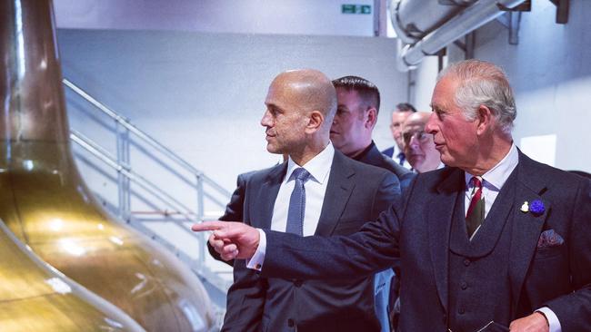 Prince Charles tours the Bladnoch Distillery with owner David Prior. Picture: Lenny Warren.