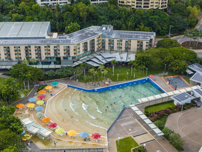 Darwin Waterfront will attract lots of swimmers on the Queen’s mourning public holiday. Picture: Tourism NT