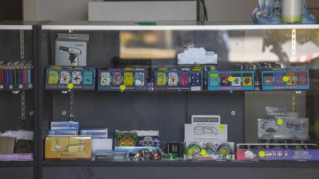 Smoking accessories for sale inside the shop. Picture: Roy VanDerVegt