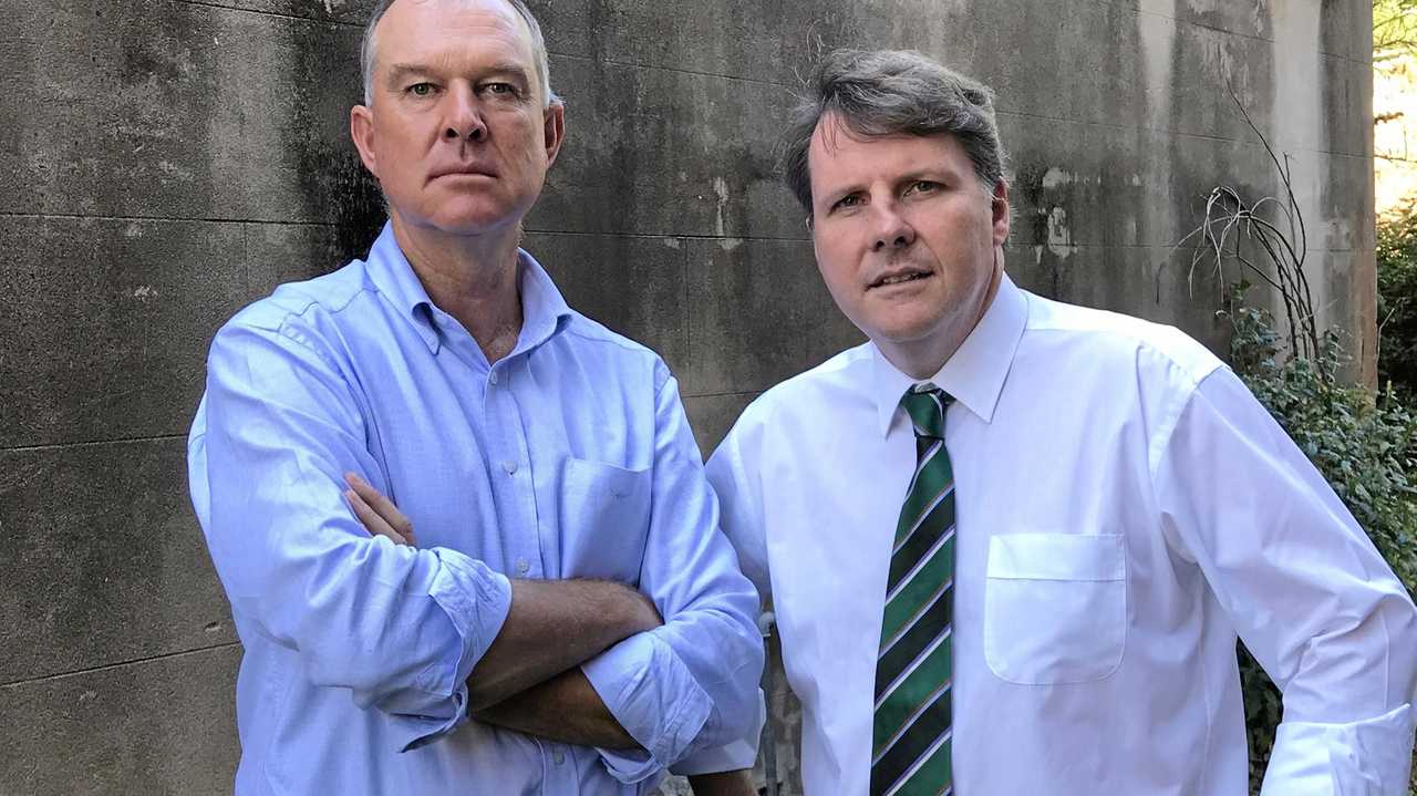 ICE SCOURGE: Gympie MP Tony Perrett and Dr Christian Rowan. Picture: Tom Daunt