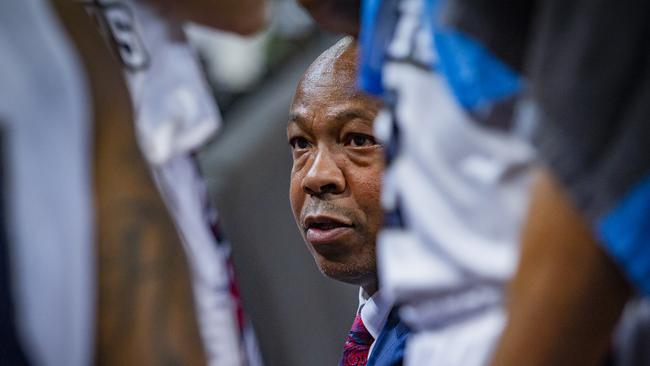 Joey Wright, former coach of the Adelaide 36ers, during the Round 20 NBL match between the Perth Wildcats and Adelaide 36ers in Perth in February. Image: AAP/Tony McDonough