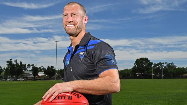 Former Adelaide Crow Scott Thompson was an assistant at Unley Mercedes this season but will step up into the top job at the Jets in 2022. Picture: Tom Huntley