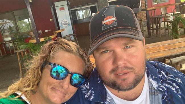 Mother of six Sharon France, 40, was killed after two vehicles collided at Alligator Creek. Pictured with her husband Bradley France Picture Supplied