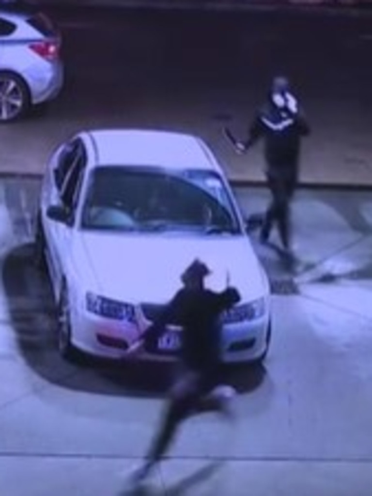 They chased after the teen before fleeing in a car. Picture: 7NEWS
