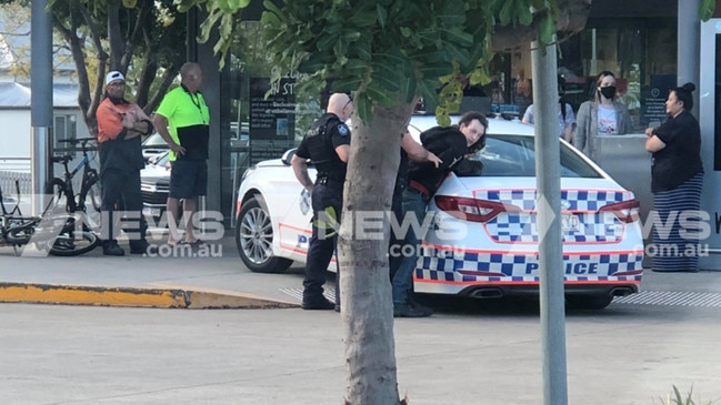 Benjamin Bourke was arrested after two men tackled him to the ground inside the Aldi store.