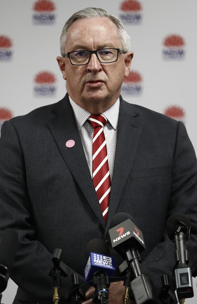 NSW Minister for Health Brad Hazzard in Sydney this morning. Picture: Ryan Pierse/Getty Images