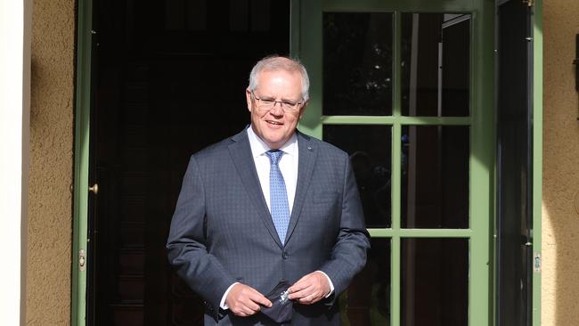 The Prime Minister said he was looking forward to seeing his family after two weeks of quarantine. Picture: Gary Ramage / NCA NewsWire