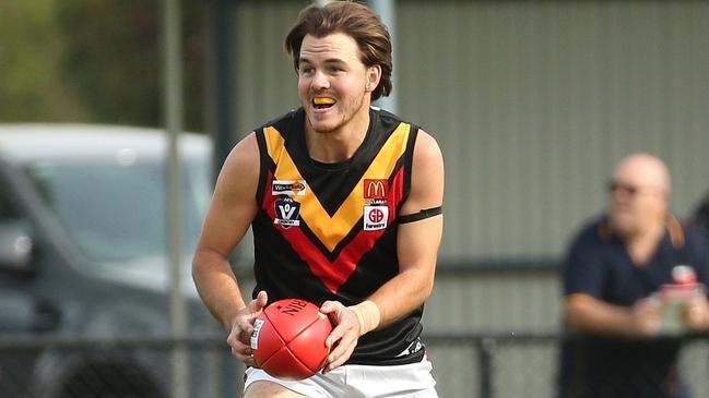 Logan Blundell in action for Bacchus Marsh. Picture: Hamish Blair