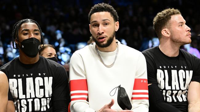 Simmons has been on the bench and is getting close to a return.