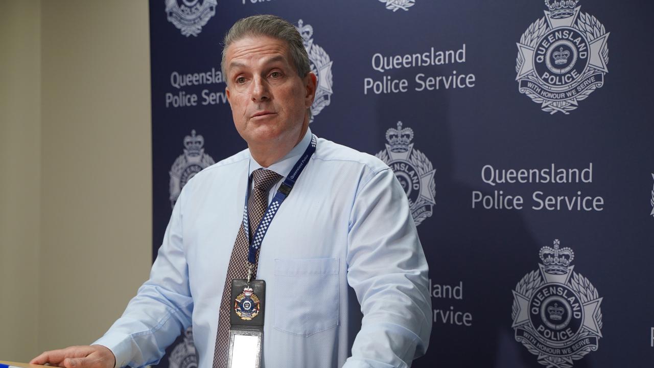 Regional Crime Coordinator Detective Superintendent Darrin Shadlow said Mackay mother Tara Richardson was arrested on Friday, December 8, 2023, charged with murdering her four-year-old son Tarrin-Macen Kenneth OSullivan on August 29, 2021, as well as interfering with his corpse. Picture: Heidi Petith