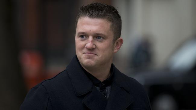 Tommy Robinson, the former leader of the far-right EDL "English Defence League" group arrives for an appearance at Westminster Magistrates Court in London.