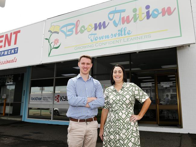Ben Wheeler from Colliers and Katie Johns from Bloom Tuition, which has relocated from the CBD to Charters Towers Rd. Picture: Shae Beplate.