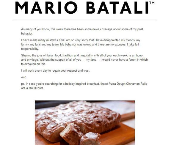 Mario Batali's apology has caused a storm.