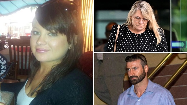 Clockwise from left: Shandee Blackburn, her mother Vicki, Shandee's former partner John Peros.