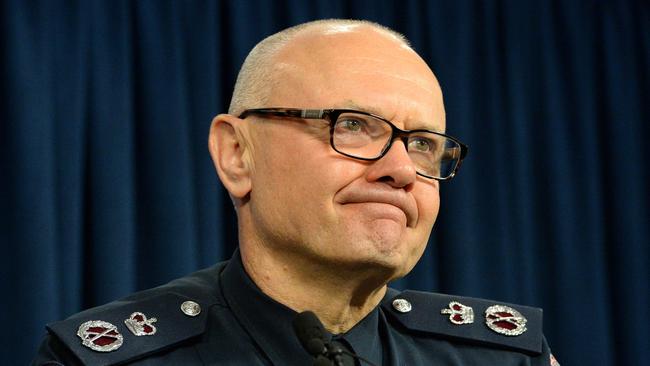 Then-Victoria Police chief commissioner Ken Lay. Picture: Steve Tanner