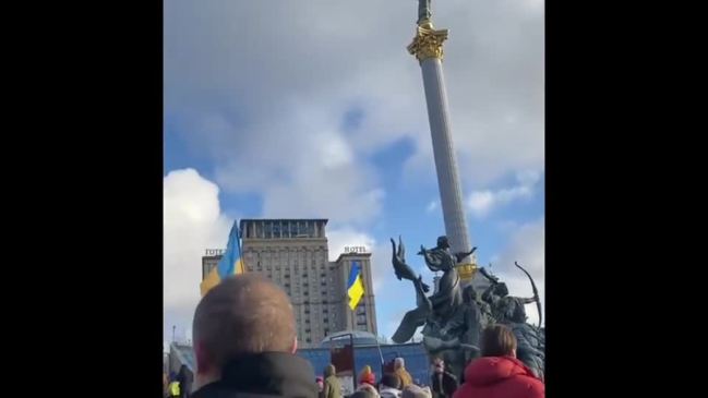 Protesters March Through Kyiv as US Warns Russia Could Invade Ukraine ‘at Any Time’