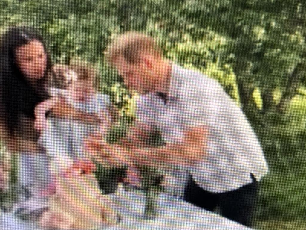 A photo from Harry and Meghan’s Netflix docuseries showed intimate moments from Lilibet’s first birthday. Picture: Netflix