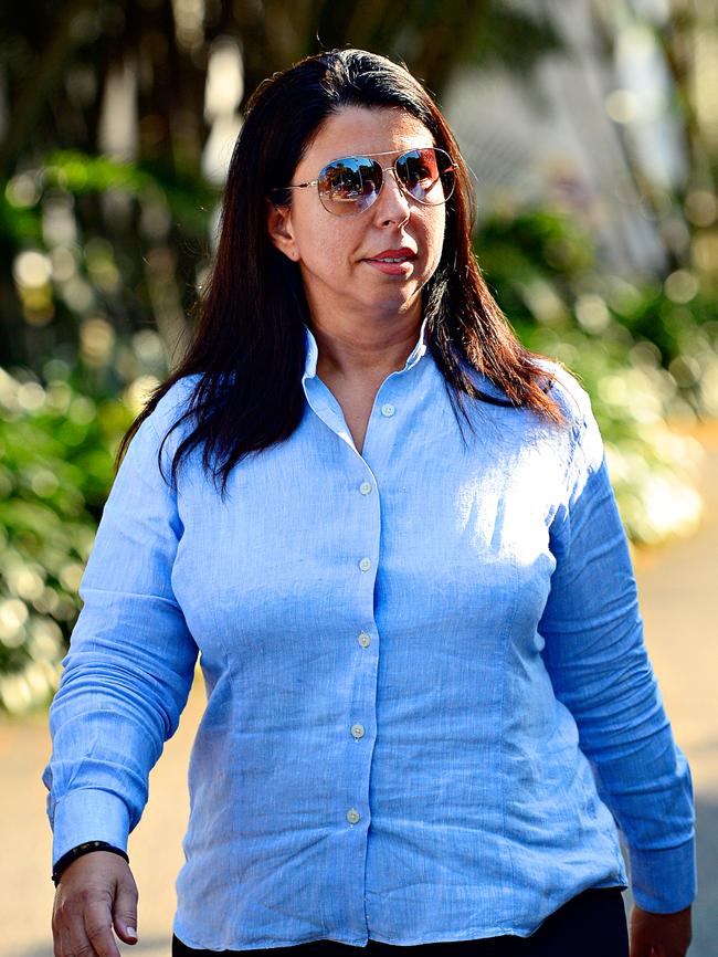 Xana Kamitsis leaves the Northern Territory Supreme Court during her trial.