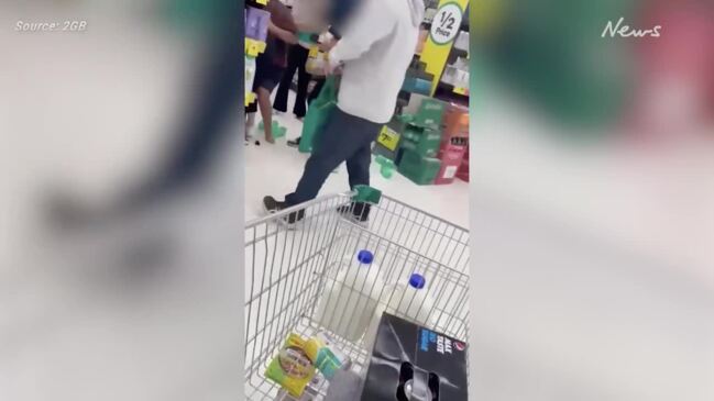 Wild Woolies brawl captured on video