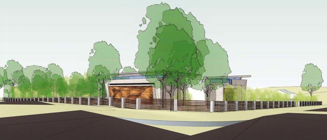 Artist impressions of the Glenhaven Mosque at 1 Larapinta Pl, Glenhaven. 