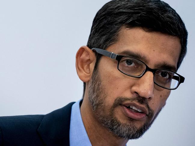 Google CEO Sundar Pichai. Picture: AFP