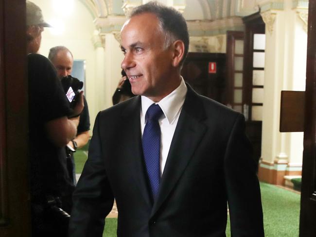 Victorian Liberal Party leader John Pesutto holds a press conference at Parliament house regarding the outcome of the defamation case from MP Moira Deeming. Thursday, December 12. 2024. Picture: David Crosling