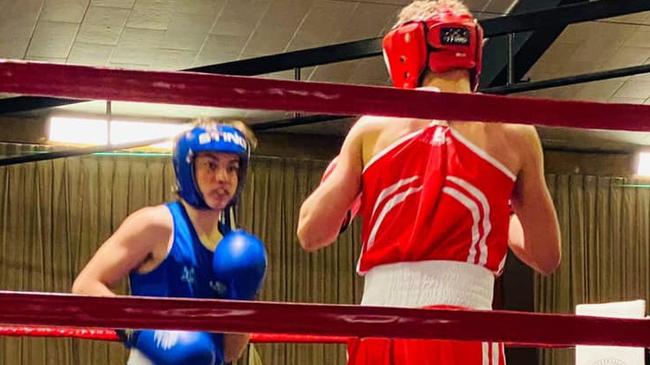 Cohen Robinson in the ring. Pic: supplied.