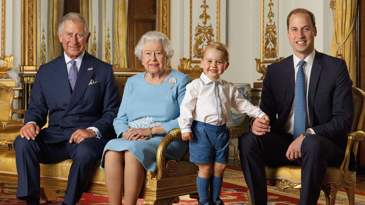 With his father, grandfather and great grandmother in 2016. Picture: Ranald Mackechnie/Royal Mail/PA Wire