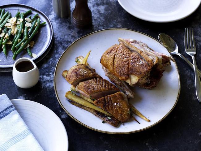 Chiswick, Woollahra's whiole roast duck for its winter Sunday roast series.