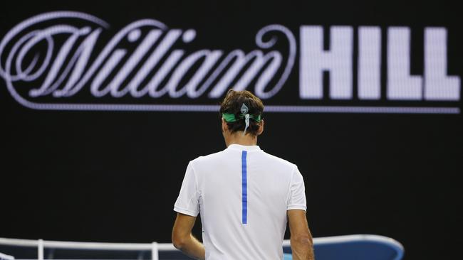 William Hill branding at the Australian Open. Picture: AP