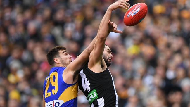 Port Adelaide is confident it will have West Coast premiership ruckman Scott Lycett on the Power list — through a free-agency play — on Tuesday. Picture: Julian Smith