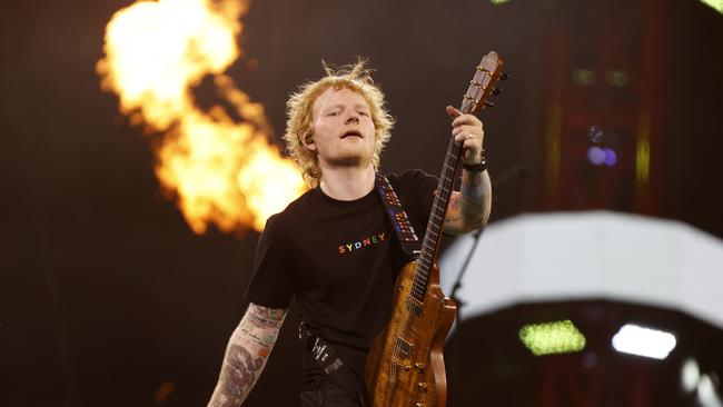 Sheeran’s giant Mathematic shows in Australia generated more than $75 million in ticket sales. Picture: Jonathan Ng