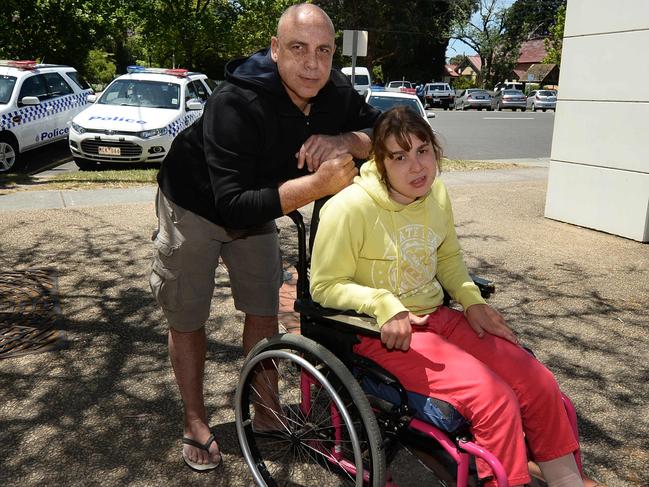 Jake’s father Rick and sister Janessa. Picture: Susan Windmiller