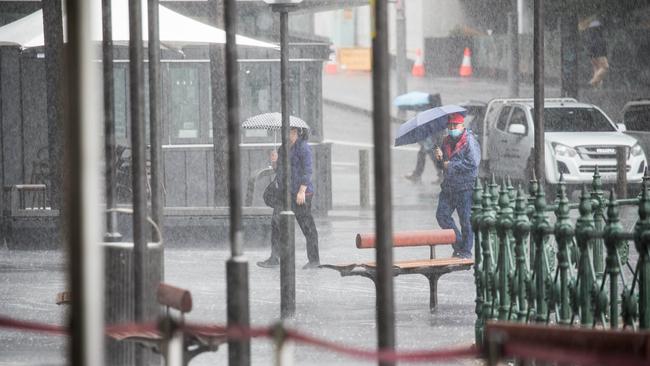 Thursday marked the ninth day in a row of damaging winds and heavy rain in Sydney. Picture: NCA NewsWire/Christian Gilles