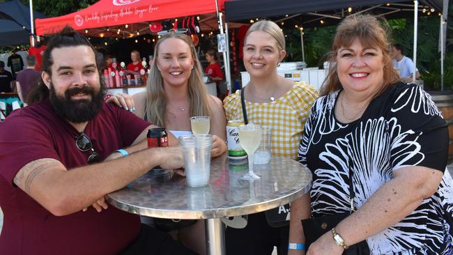 Jarrod Munro, Krystal Gilligan, Ashlee Standfield and Karen Rankin at the Capricorn Food and Wine Festivalâ€™s Big Beer Festival, Rockhampton Riverside Precinct, March 19, 2022.