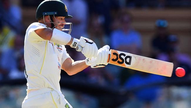 Australia's batsman David Warner in Adelaide. Picture: AFP