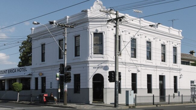 A fire broke out at the Mt Erica Hotel in Prahran on Monday, July 5. Picture: Mount Erica Hotel website.