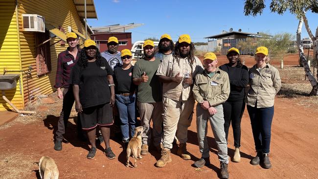 The Fulcrum Agency staff pictured with Martu workers.