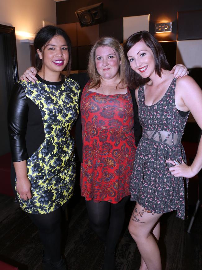 Socials Metz Sunday Extravaganza Party.. picture of from left, Tali Avaliitia of Mt Stuart, Sarah Old of Midway point and Georgia Salter of Howrah