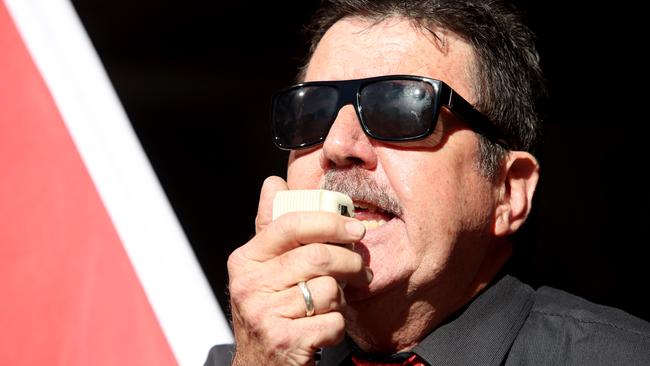 Australian Education Union state president Howard Spreadbury addresses a rally in October, 2018. Picture: Kelly Barnes/AAP