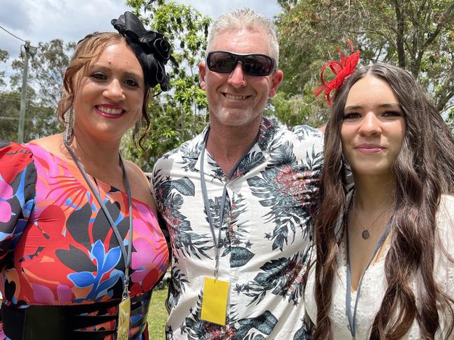 Taneisha Corrigan, Brett and Sandra at the Torbanlea Picnic Races.