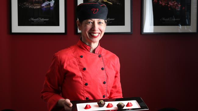 Chocolatier Murielle Vuilleumier has her shelves well-stocked for Easter. Picture:  David Kelly